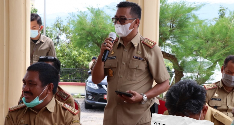 rapat perdana pasca gempa bumi mengguncang Majene-Mamuju, Sulbar, 15 Juni 2021