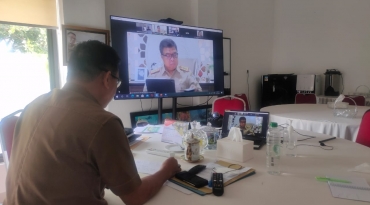 Sekprov Sulbar, Muhammad Idris dan tim portal ATS secara virtual dalam rangka rencana aksi 2021 Tim Portal ATS Sulbar