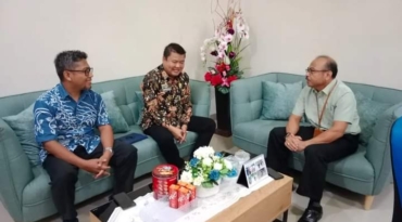 Koordinasi dengan Ka Balai Loka Monitor Kemenkominfo RI