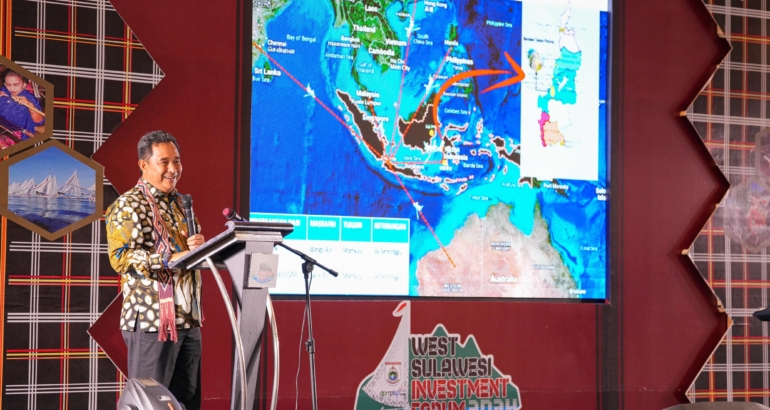 Pj Gubernur Sulbar, Bahtiar Baharuddin Paparkan Potensi Sulbar di West Sulawesi Investment Forum 2024